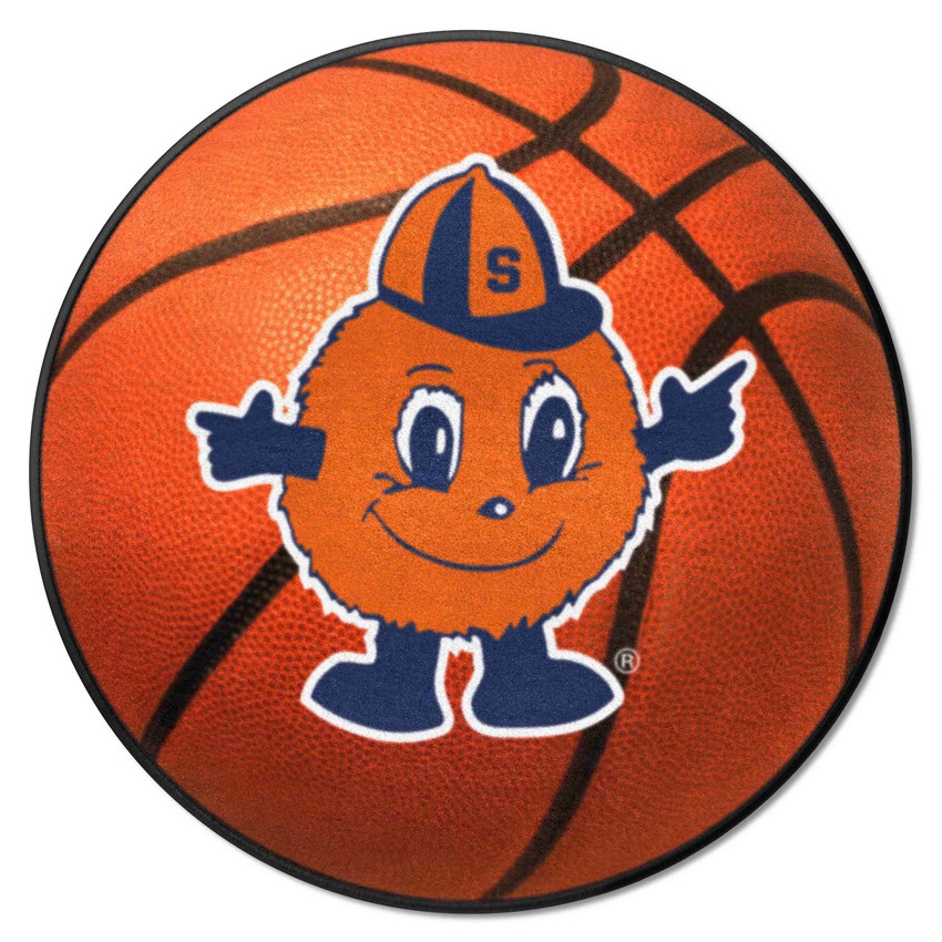Syracuse Orange Basketball Rug, Otto Mascot Logo - 27in. Diameter