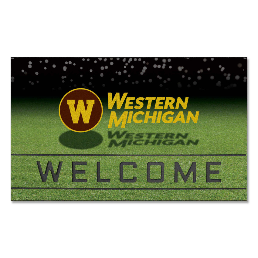 Western Michigan Broncos Crumb Rubber Door Mat - 18in. x 30in. W with Wordmark Primary Logo