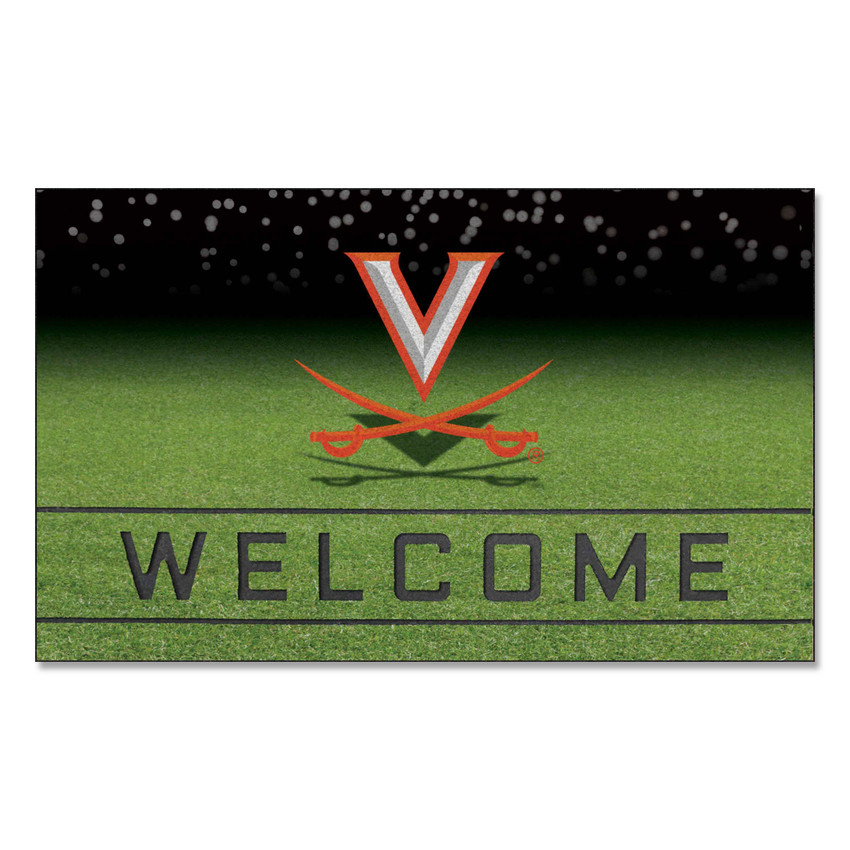 Virginia Cavaliers Crumb Rubber Door Mat - 18in. x 30in. V Primary Logo