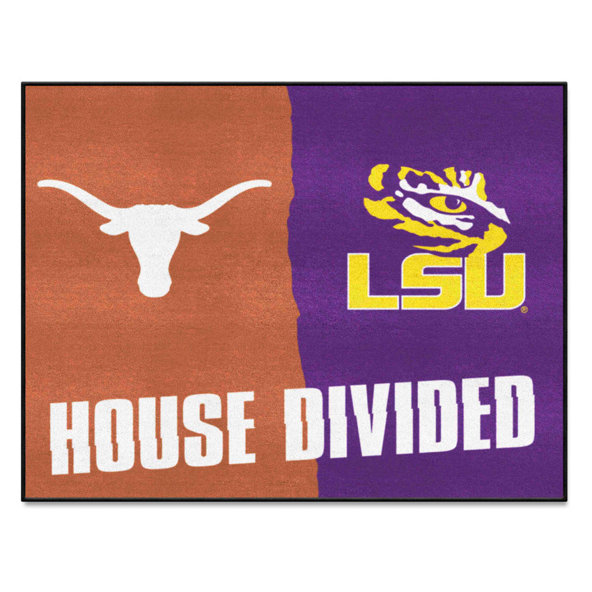 Texas / LSU House Divided House Divided Rug - 34 in. x 42.5 in.