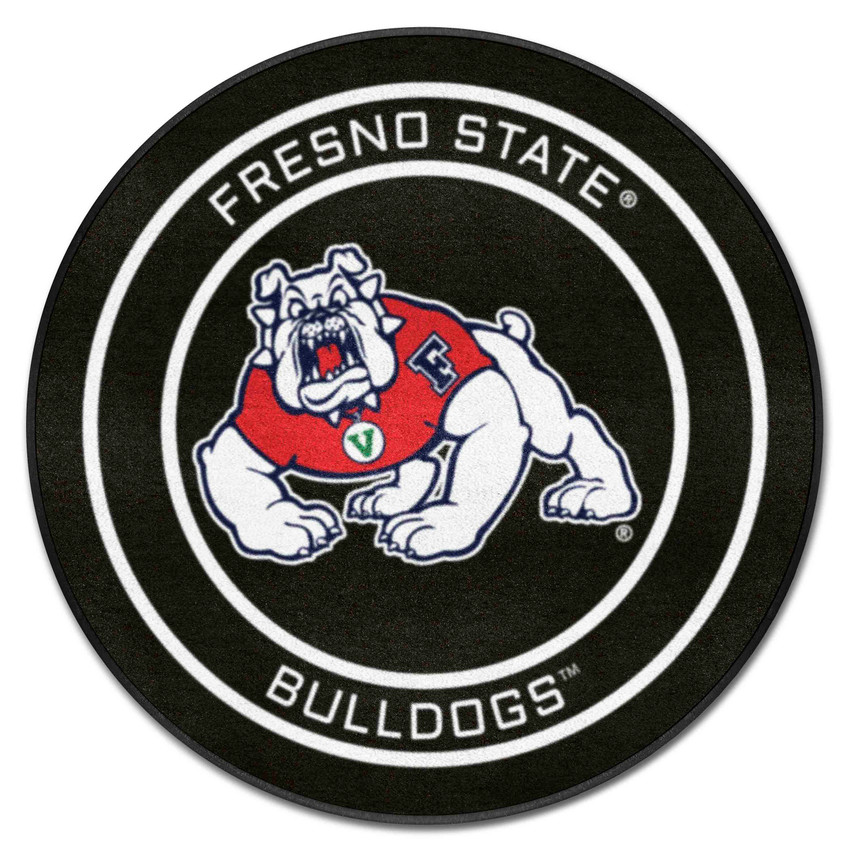 Fresno State Hockey Puck Rug - 27in. Diameter