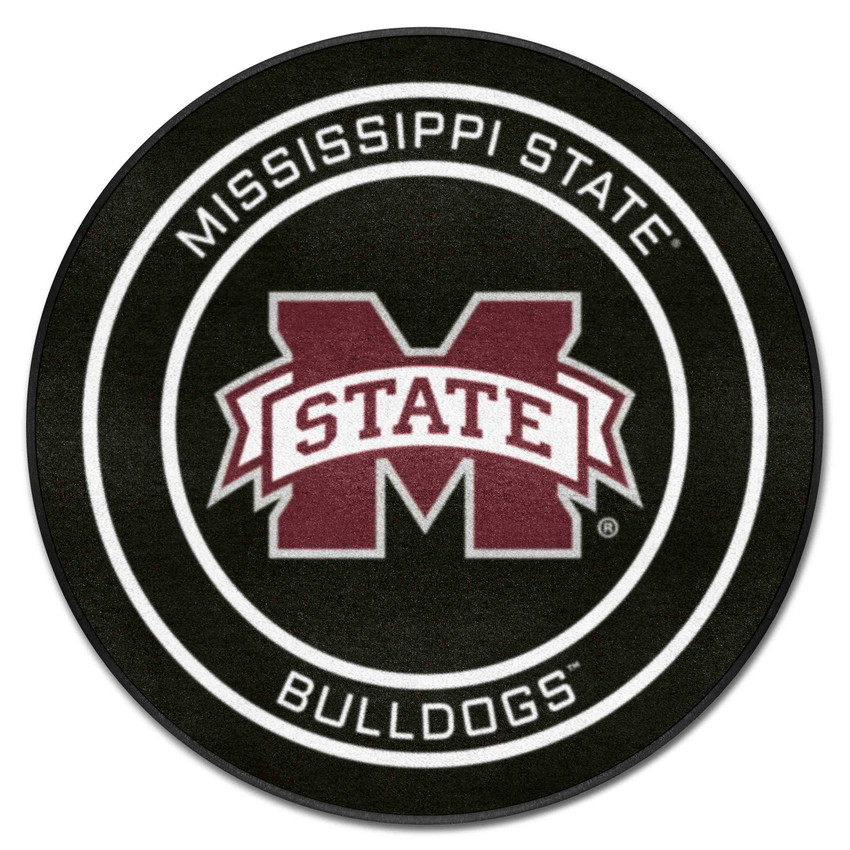 Mississippi State Hockey Puck Rug - 27in. Diameter