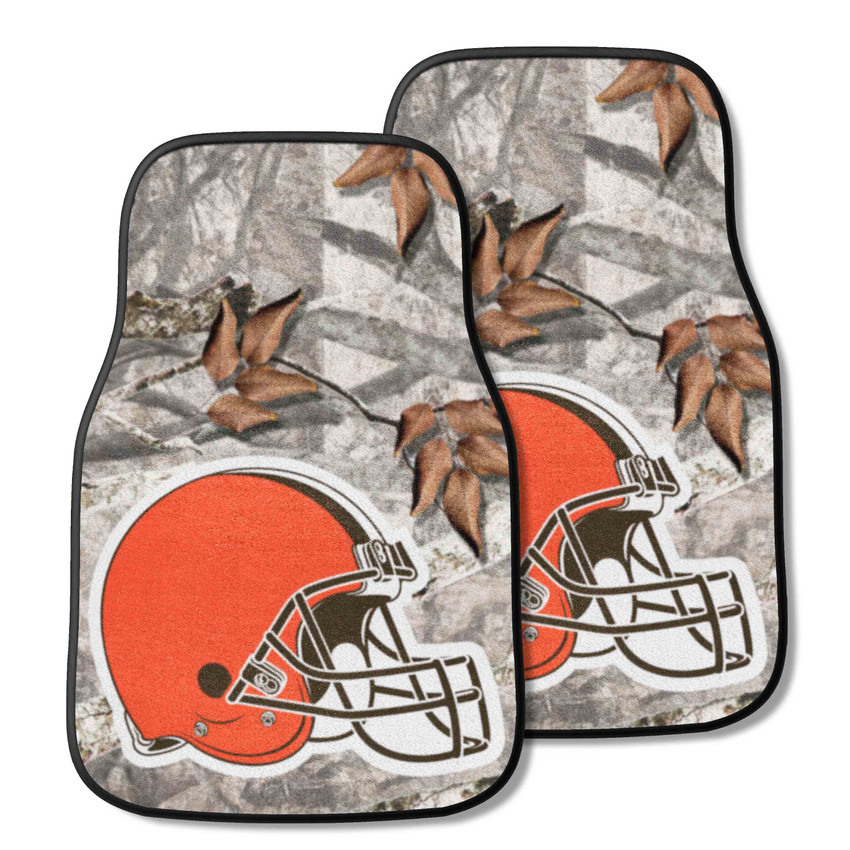 Cleveland Browns Camo Front Carpet Car Mat Set - 2 Pieces