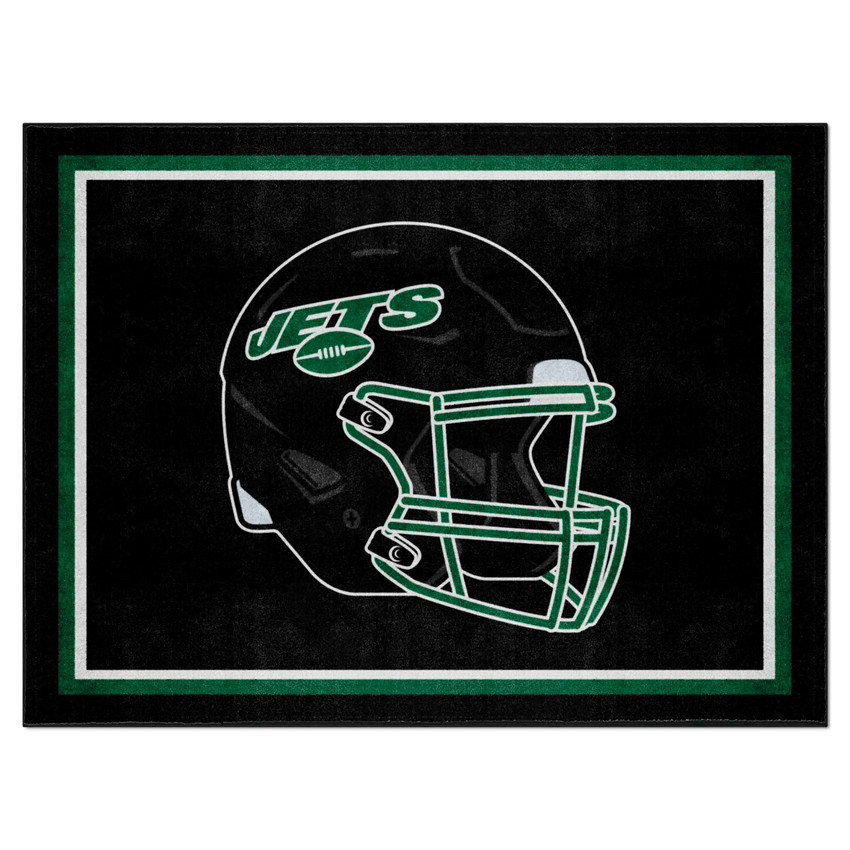 New York Jets 8ft. x 10 ft. Plush Area Rug Jets Alternate Helmet Logo
