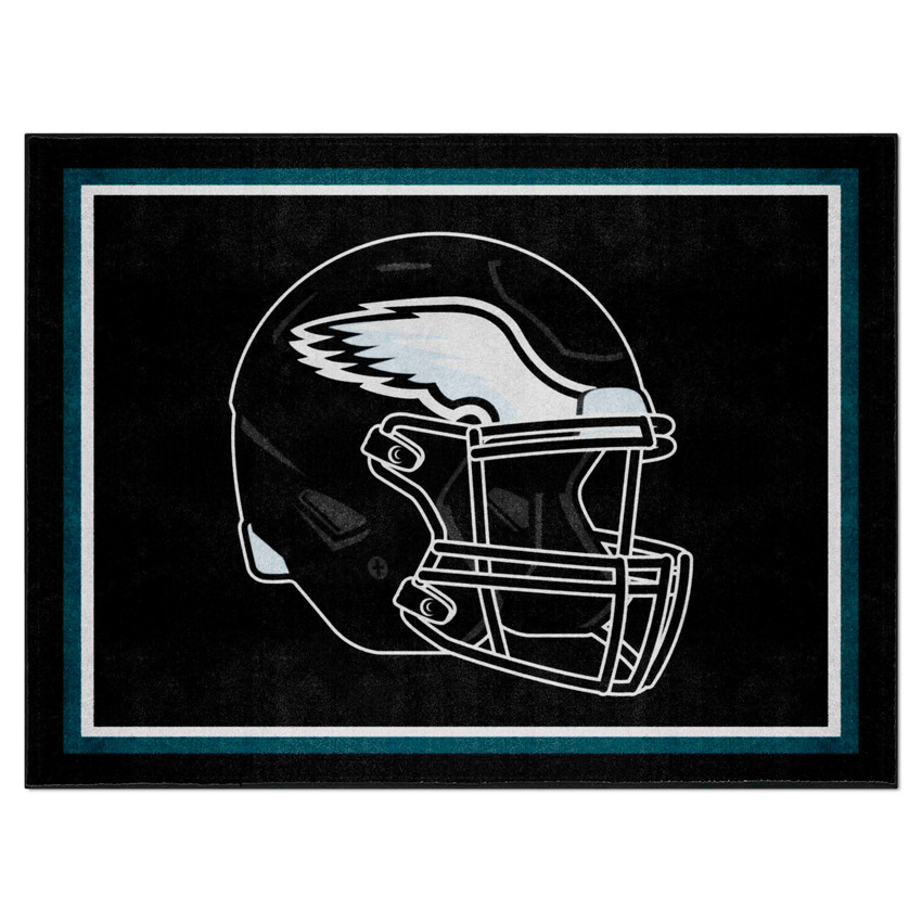 Philadelphia Eagles 8ft. x 10 ft. Plush Area Rug Eagles Alternate Helmet Logo