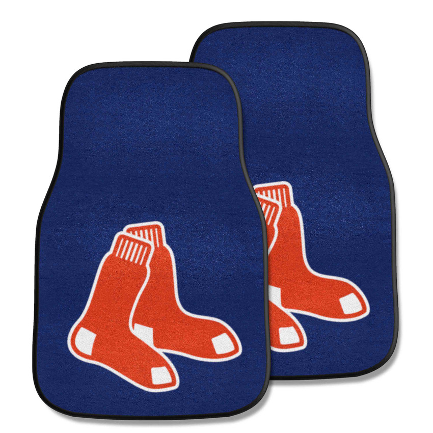Boston Red Sox Front Carpet Car Mat Set - 2 Pieces Red Socks Primary Logo
