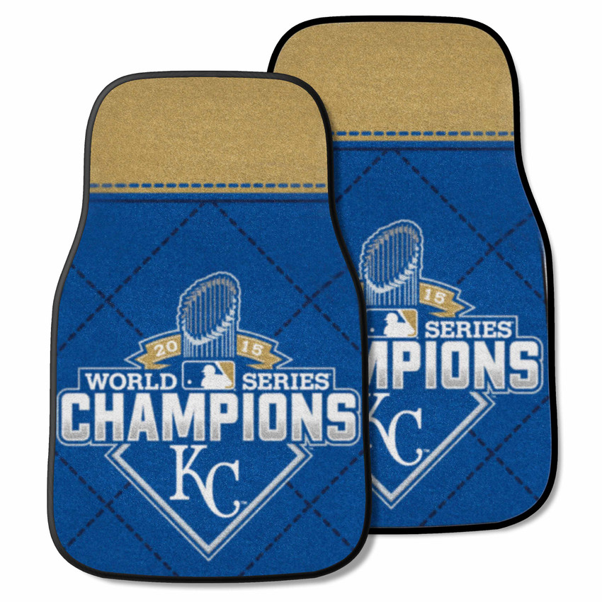 Kansas City Royals 2015 MLB World Series Champions Front Carpet Car Mat Set - 2 Pieces Championship - 2015 MLB World Series Champions