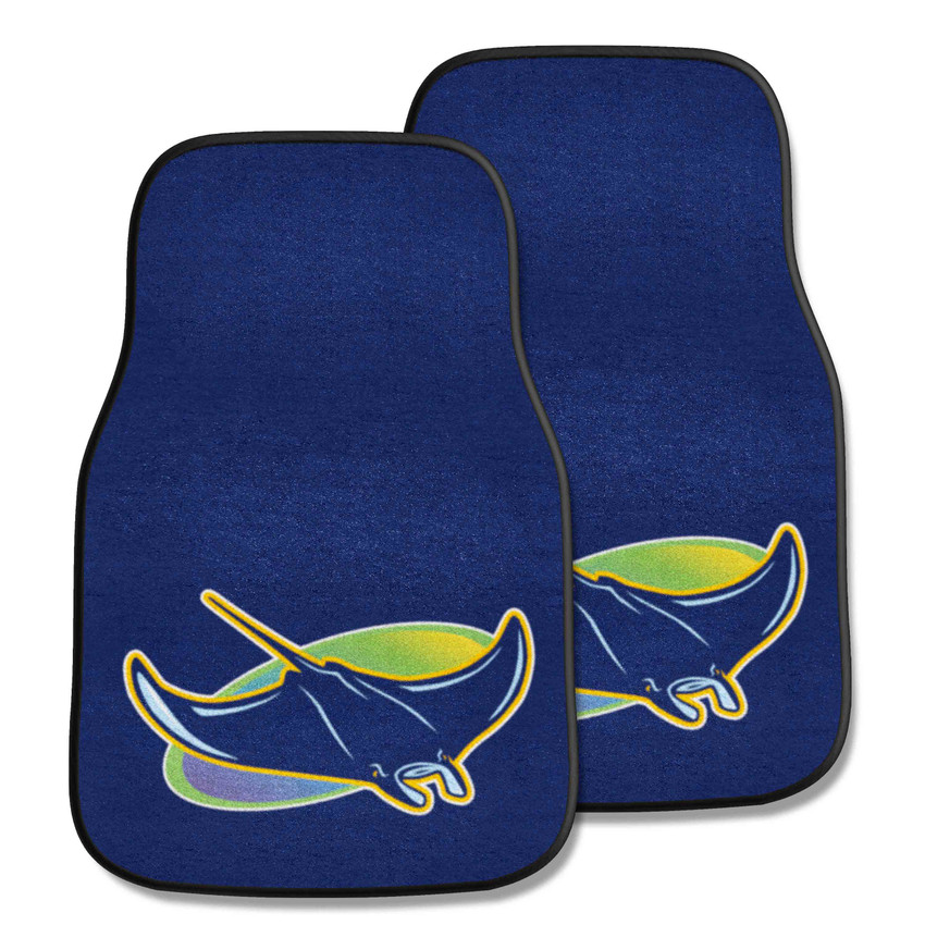 Tampa Bay Rays Front Carpet Car Mat Set - 2 Pieces Devil Ray Alternate Logo
