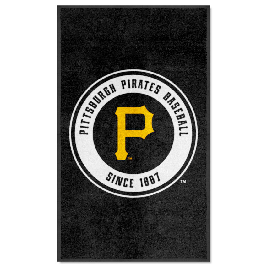 Pittsburgh Pirates 3X5 High-Traffic Mat with Durable Rubber Backing - Portrait Orientation