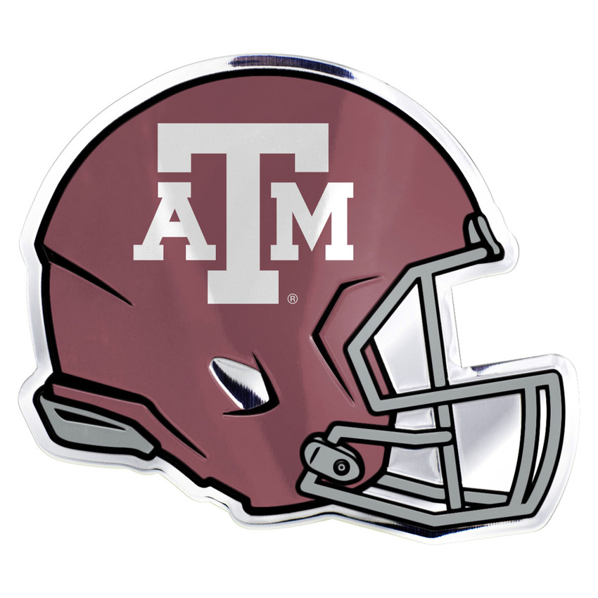 Texas A&M University - Texas A&M Aggies Embossed Helmet Emblem TAM Primary Logo Maroon