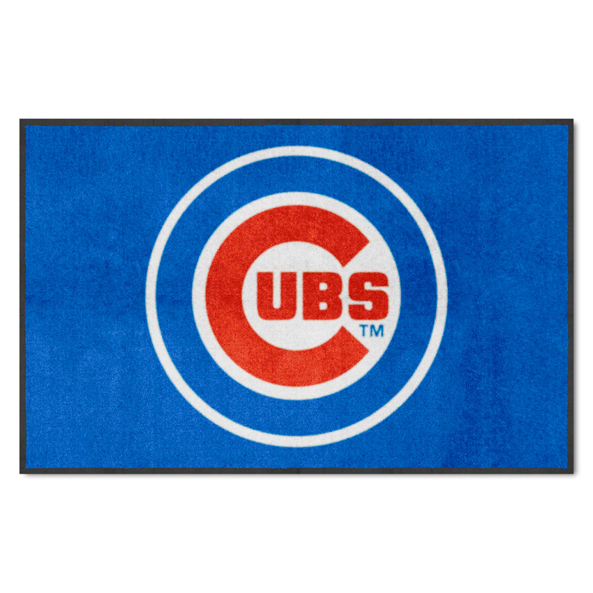 Chicago Cubs 4X6 High-Traffic Mat with Durable Rubber Backing - Landscape Orientation