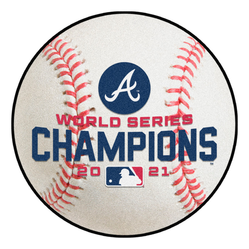Atlanta Braves Baseball Rug - 27in. Diameter 2021 MLB World Series Champions