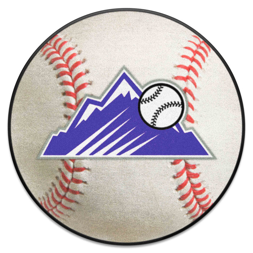 Colorado Rockies Baseball Rug - 27in. Diameter Mountain Alternate Logo