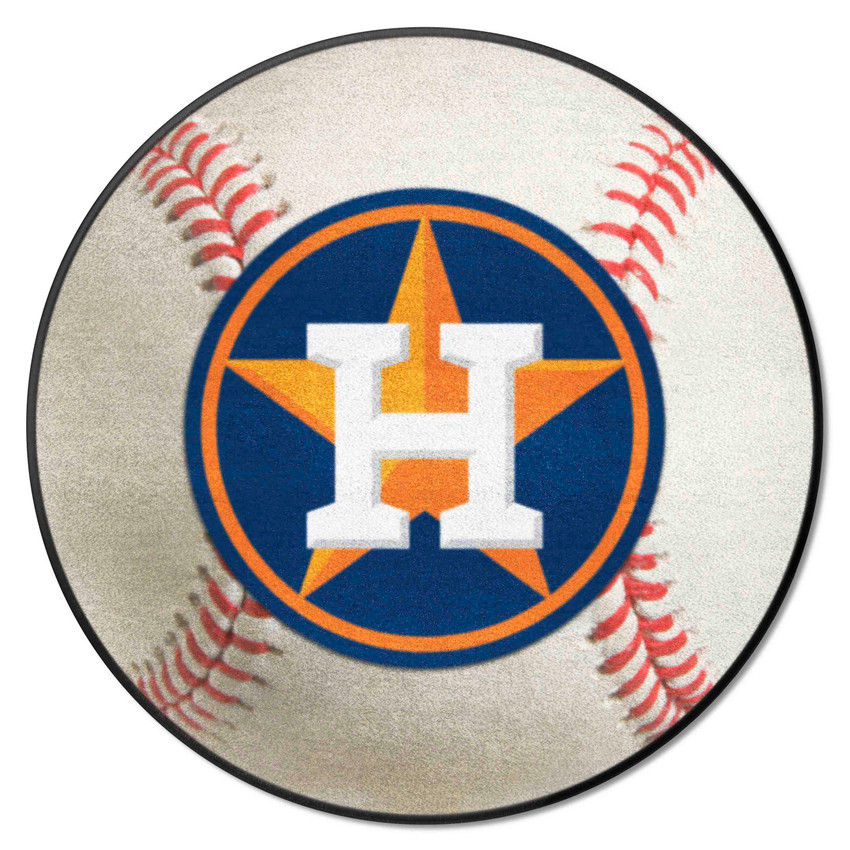 Houston Astros Baseball Rug - 27in. Diameter Star H Cap Logo