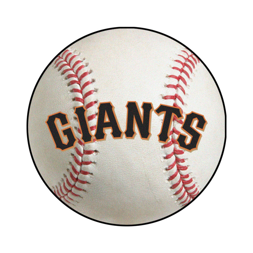 San Francisco Giants Baseball Rug - 27in. Diameter "Giants" Jersey Lettering