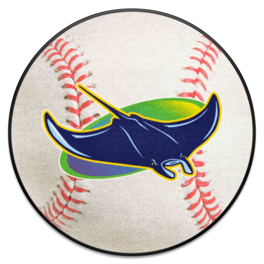 Tampa Bay Rays Baseball Rug - 27in. Diameter Devil Ray Alternate Logo