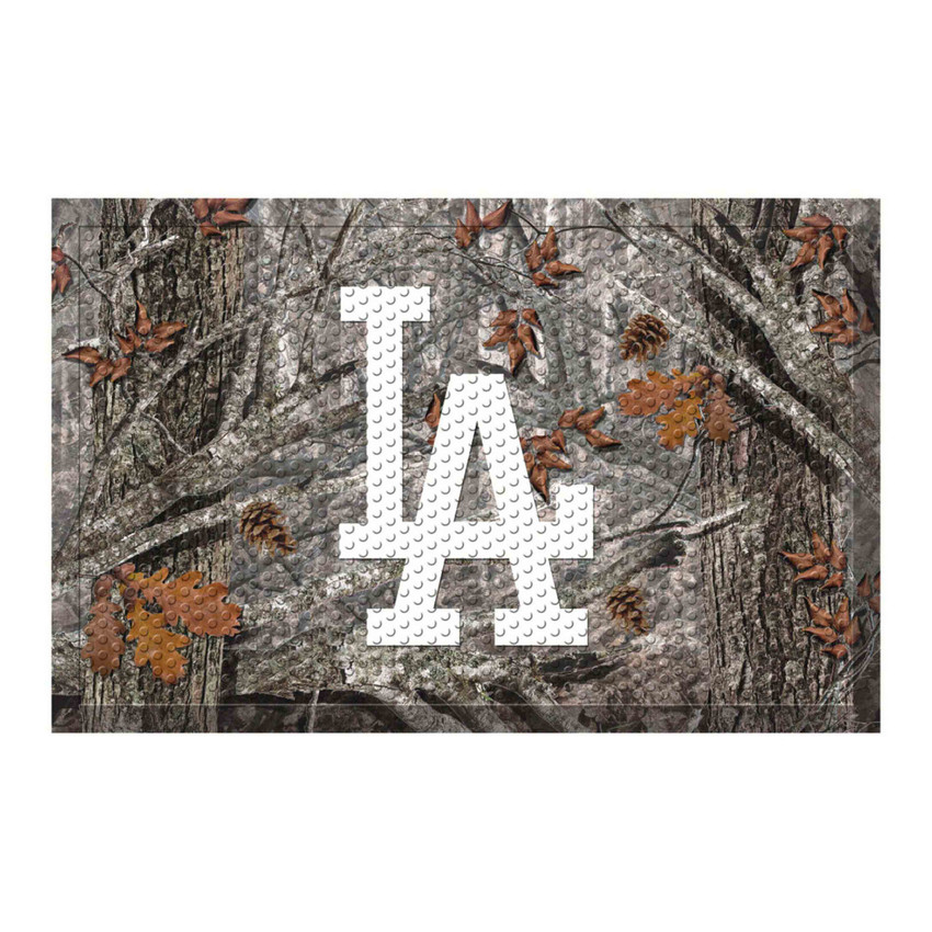 Los Angeles Dodgers Rubber Camo Scraper Door Mat Camo, LA Logo