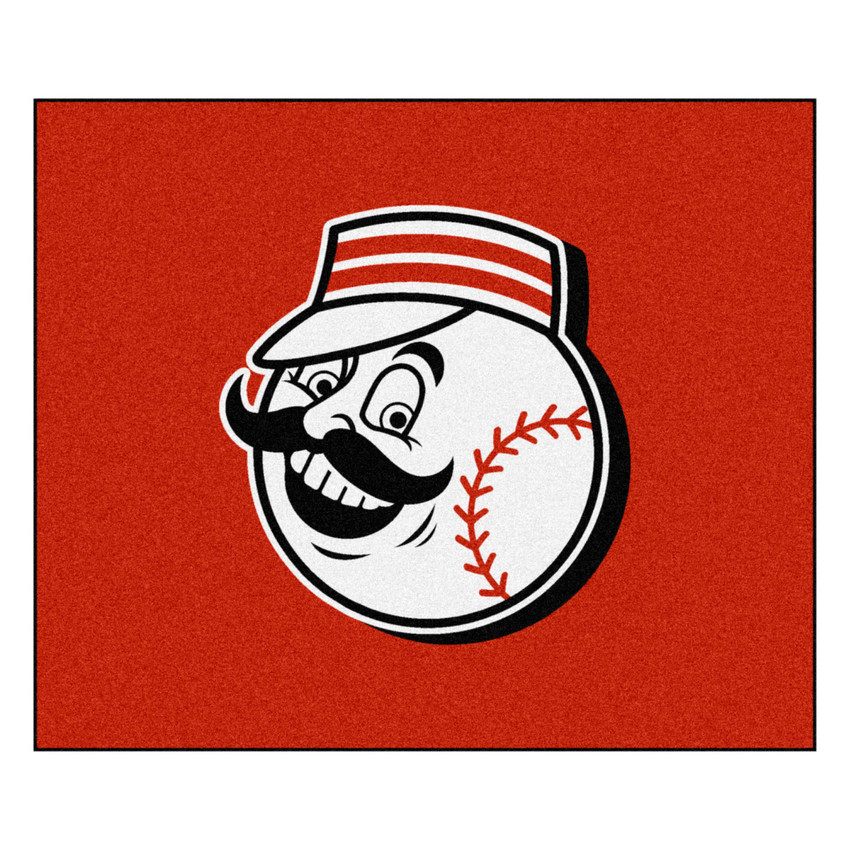 Cincinnati Reds Tailgater Rug - 5ft. x 6ft. Mr. Red Head Alternate Logo
