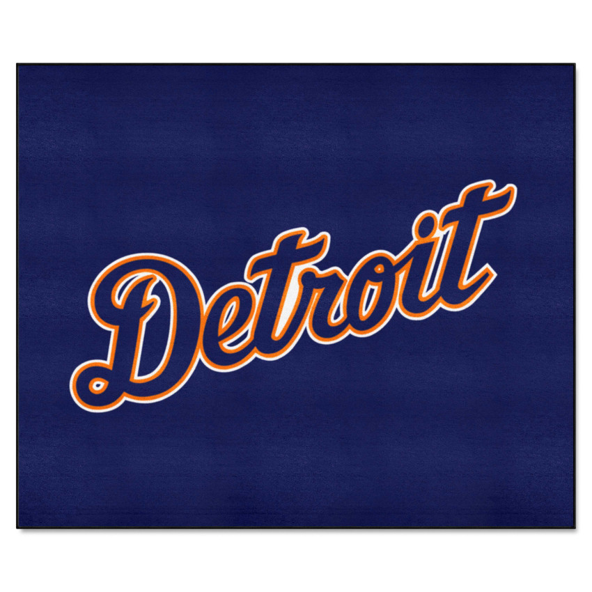 Detroit Tigers Tailgater Rug - 5ft. x 6ft. "Detroit" Jersey Lettering