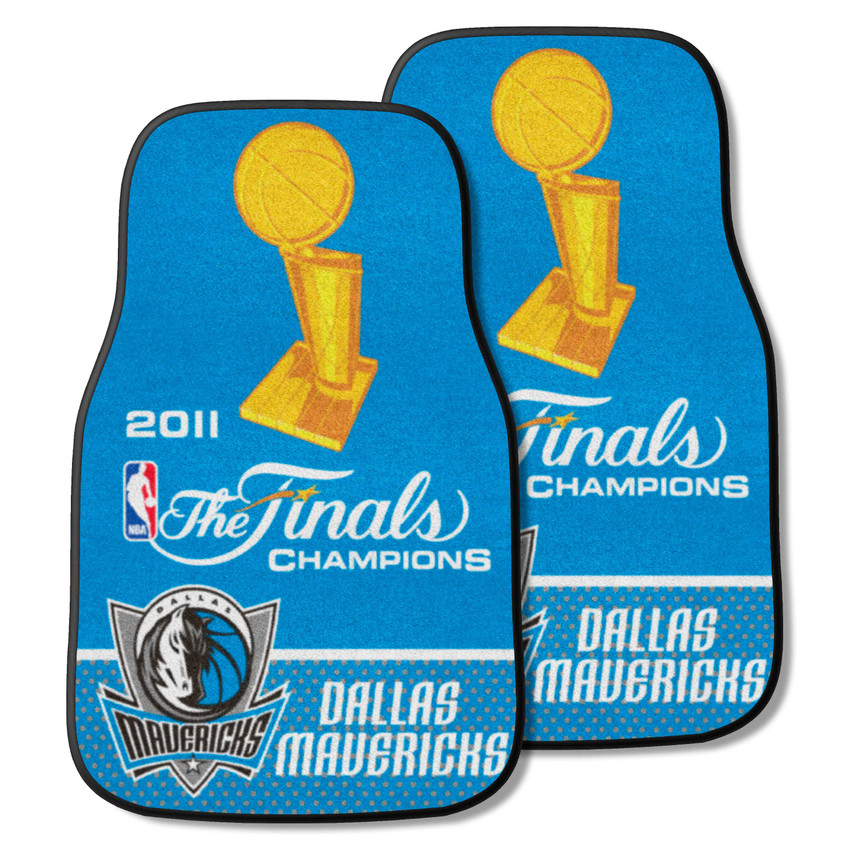 Dallas Mavericks 2011 NBA Champions Front Carpet Car Mat Set - 2 Pieces Championship - 2011 NBA Champions