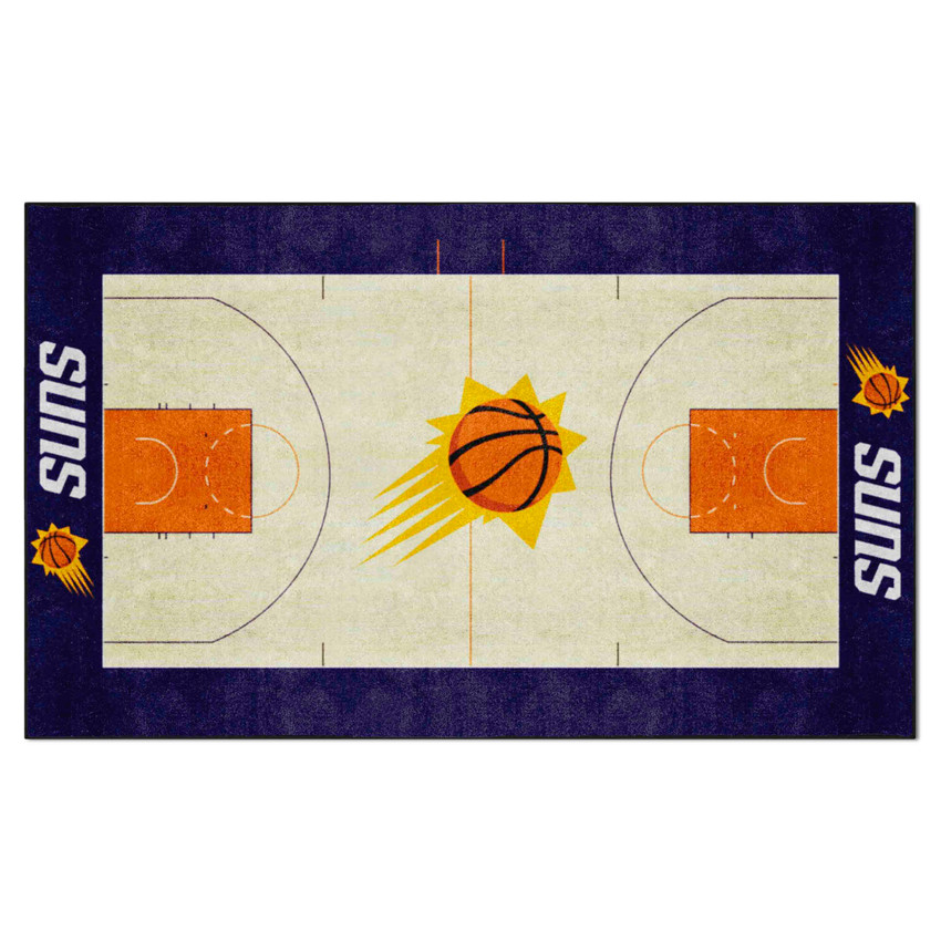 Phoenix Suns 6 ft. x 10 ft. Plush Area Rug Sun Basketball Primary Logo