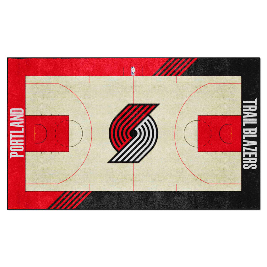Portland Trail Blazers 6 ft. x 10 ft. Plush Area Rug Trailblazer Primary Logo