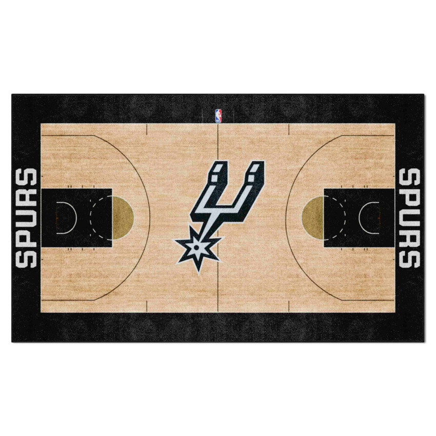 San Antonio Spurs 6 ft. x 10 ft. Plush Area Rug Spur Primary Logo