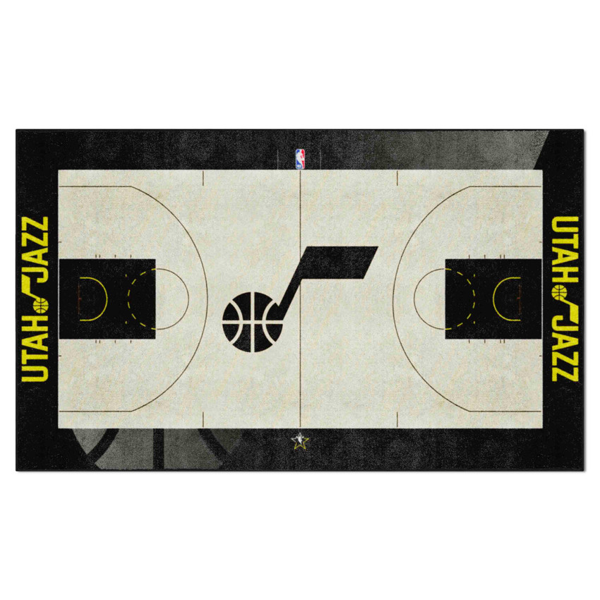 Utah Jazz 6 ft. x 10 ft. Plush Area Rug Music Note Primary Logo