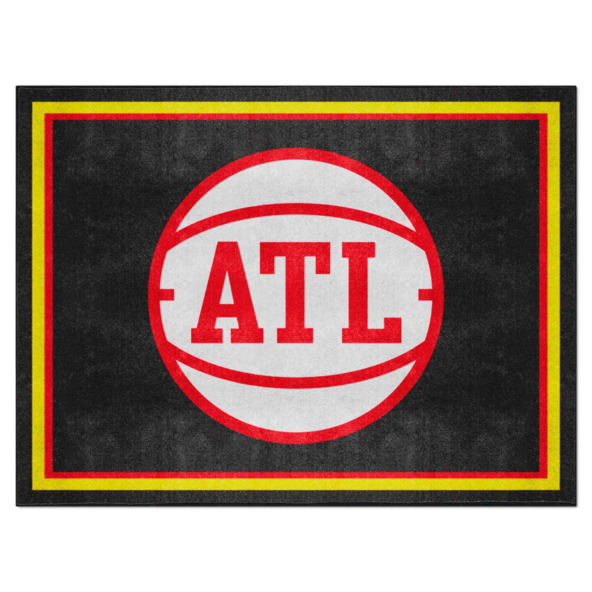 Atlanta Hawks 8ft. x 10 ft. Plush Area Rug ATL Basketball Secondary Logo