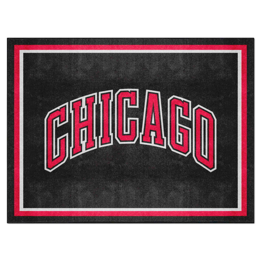 Chicago Bulls 8ft. x 10 ft. Plush Area Rug "Chicago" Wordmark