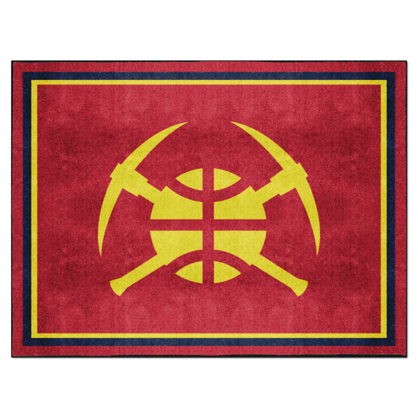 Denver Nuggets 8ft. x 10 ft. Plush Area Rug Basketball Axes Secondary Logo