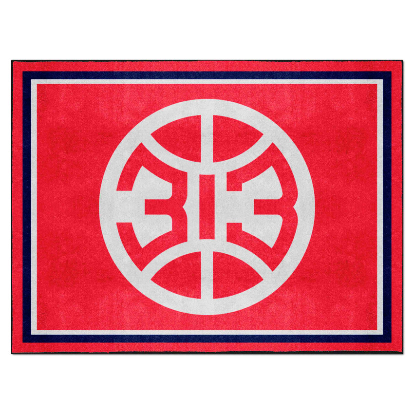 Detroit Pistons 8ft. x 10 ft. Plush Area Rug 316 Basketball Secondary Logo