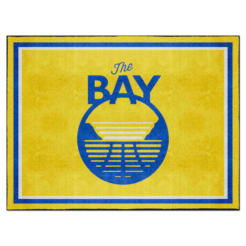 Golden State Warriors 8ft. x 10 ft. Plush Area Rug The Bay Secondary Logo