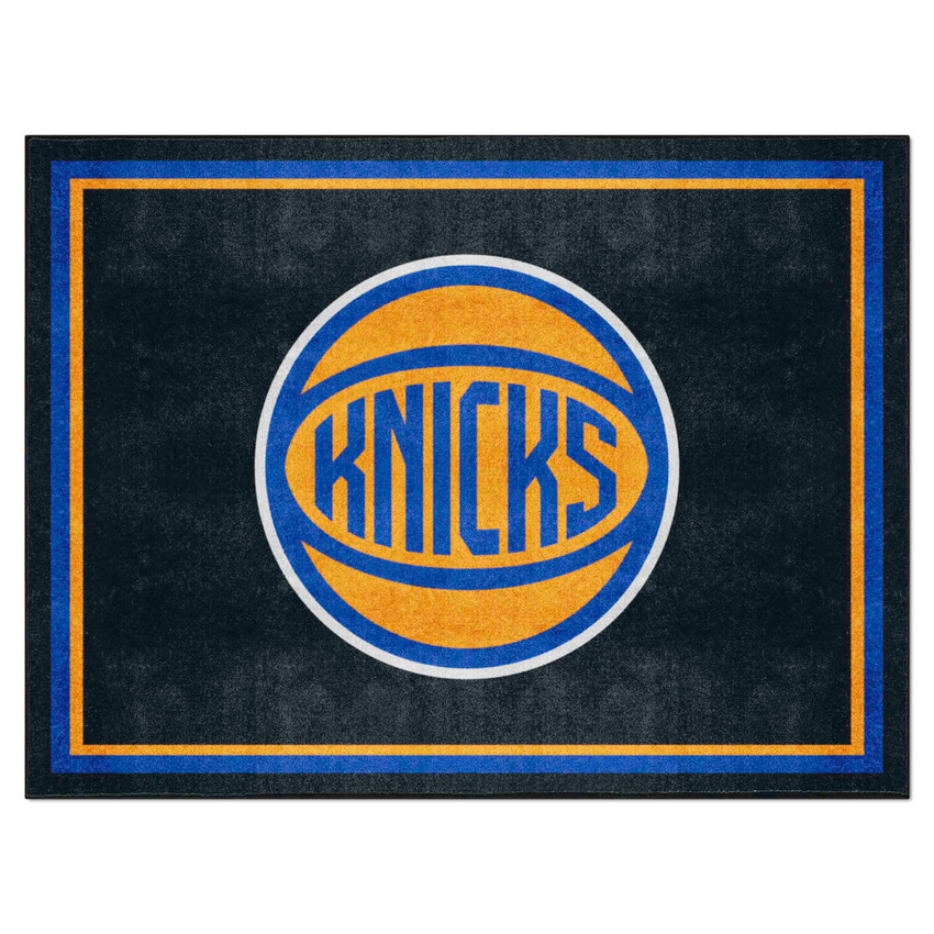 New York Knicks 8ft. x 10 ft. Plush Area Rug Knicks Basketball Secondary Logo