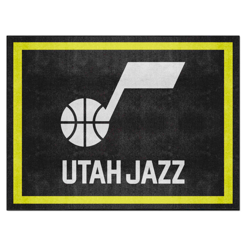 Utah Jazz 8ft. x 10 ft. Plush Area Rug Music Note Primary Logo & Wordmark