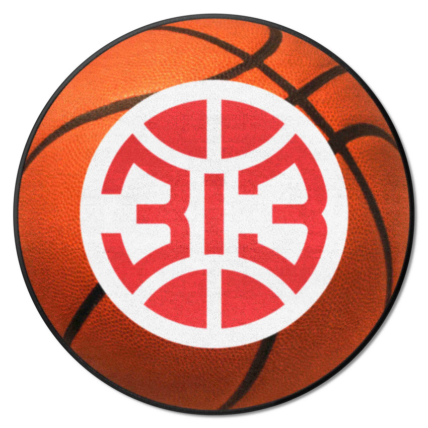 Detroit Pistons Basketball Rug - 27in. Diameter 318 Basketball Secondary Logo