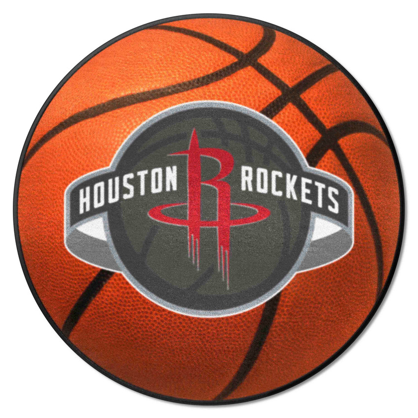 Houston Rockets Basketball Rug - 27in. Diameter Rockets Global Logo