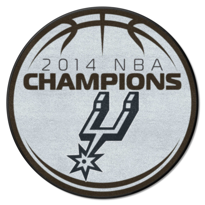 San Antonio Spurs 2014 NBA Champions Basketball Rug - 27in. Diameter Championship - 2014 NBA Champions