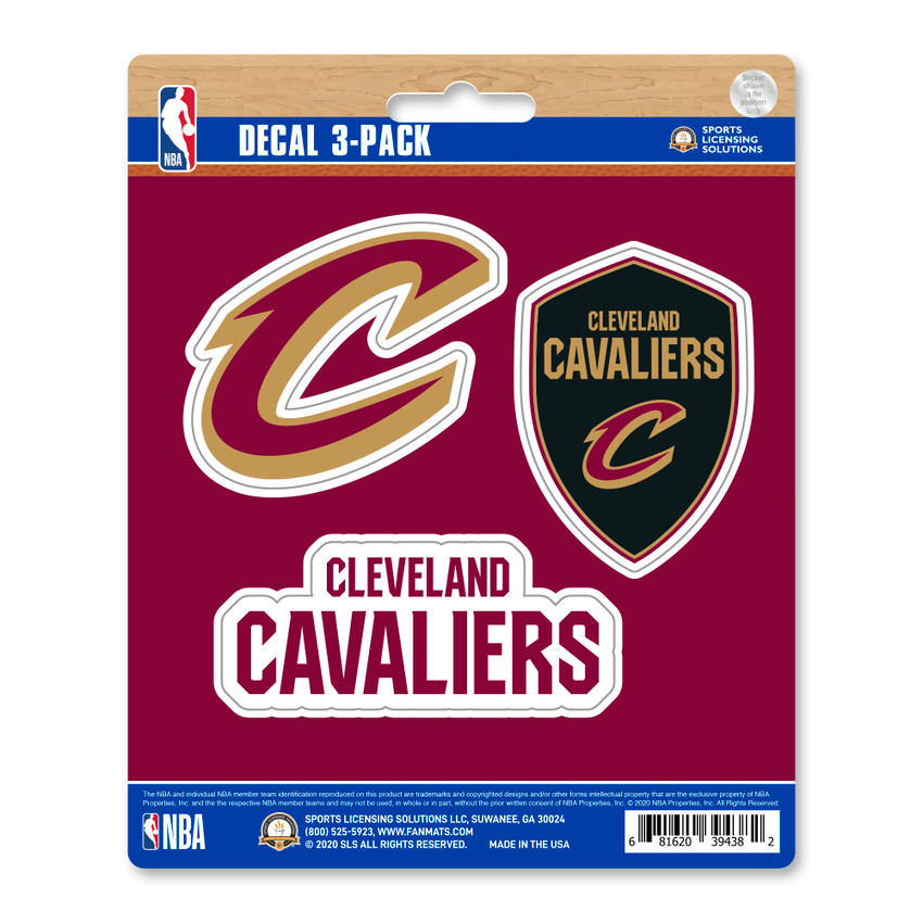 Cleveland Cavaliers 3 Piece Decal Sticker Set3 Various Logos / Wordmark