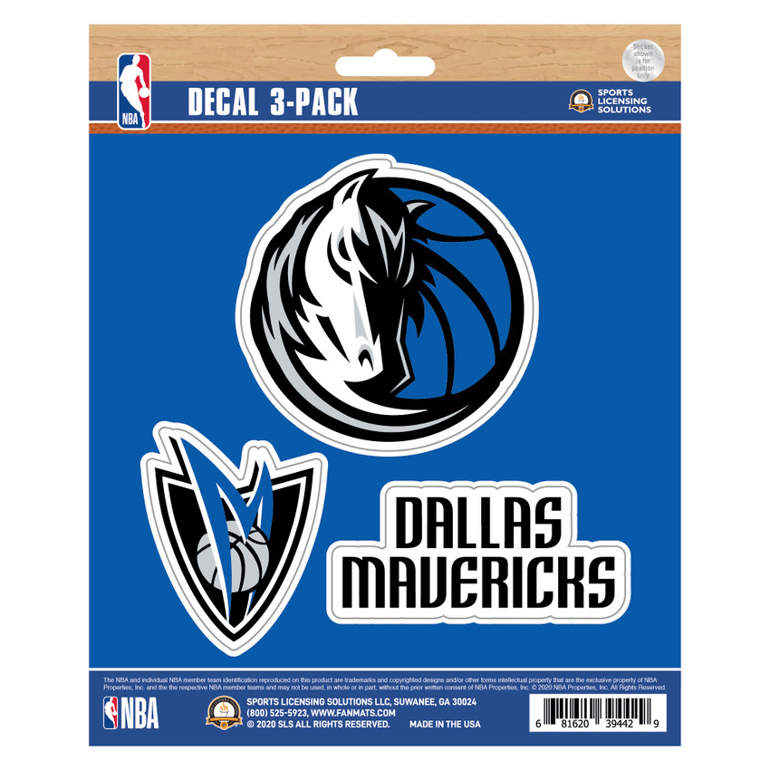 Dallas Mavericks 3 Piece Decal Sticker Set3 Various Logos / Wordmark