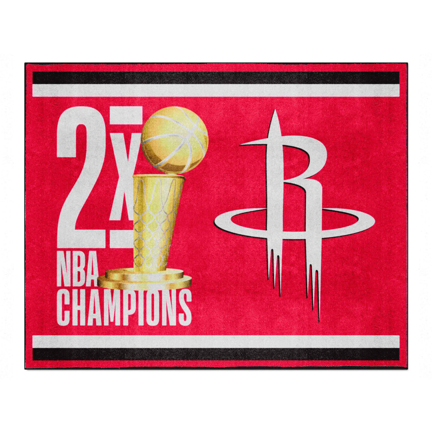 Houston Rockets Dynasty 8ft. x 10ft. Plush Area Rug R Primary Logo 2x