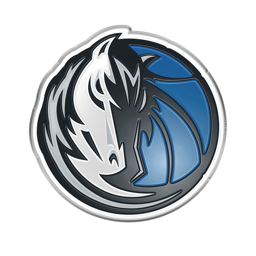 Dallas Mavericks Heavy Duty Aluminum Embossed Color Emblem Maverick Head Primary Logo