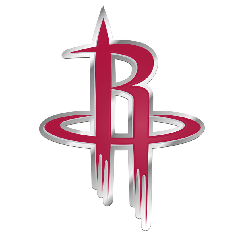 Houston Rockets Heavy Duty Aluminum Embossed Color Emblem R Primary Logo