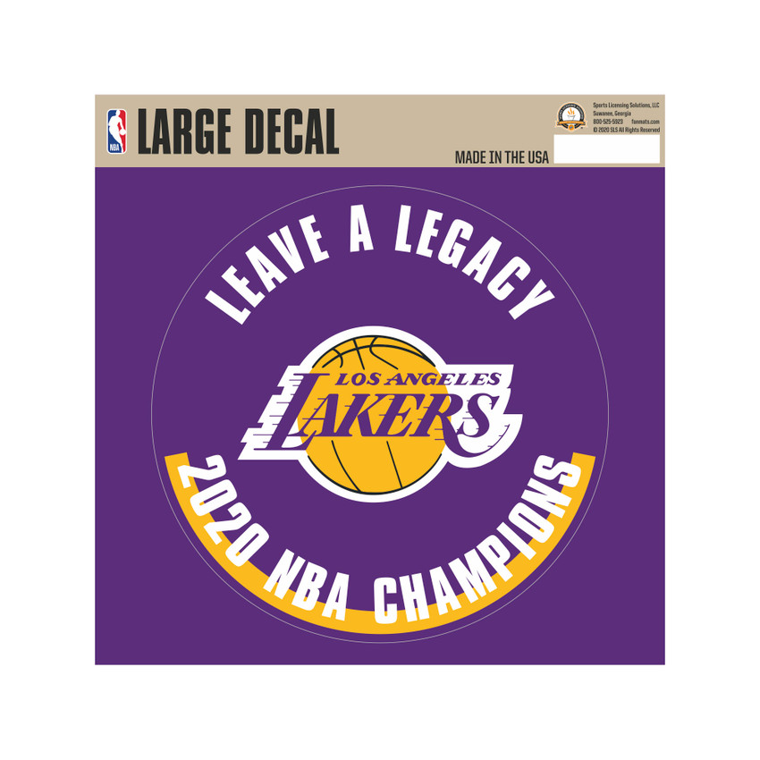 Los Angeles Lakers 2020 NBA Champions Large Decal Sticker Championship - 2020 NBA Champions