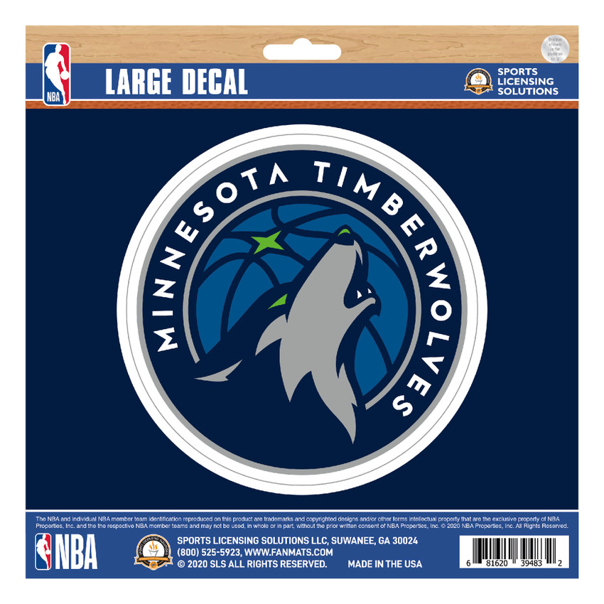 Minnesota Timberwolves Large Decal Sticker Wolf Head Primary Logo