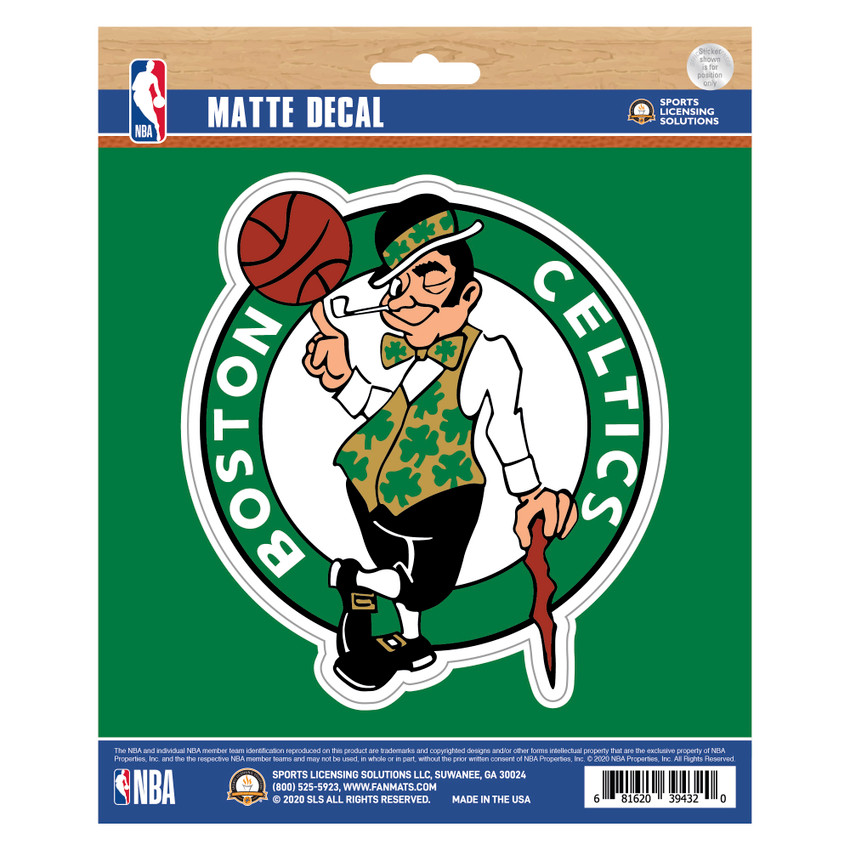 Boston Celtics Matte Decal Sticker Circular Leprachaun Primary Logo