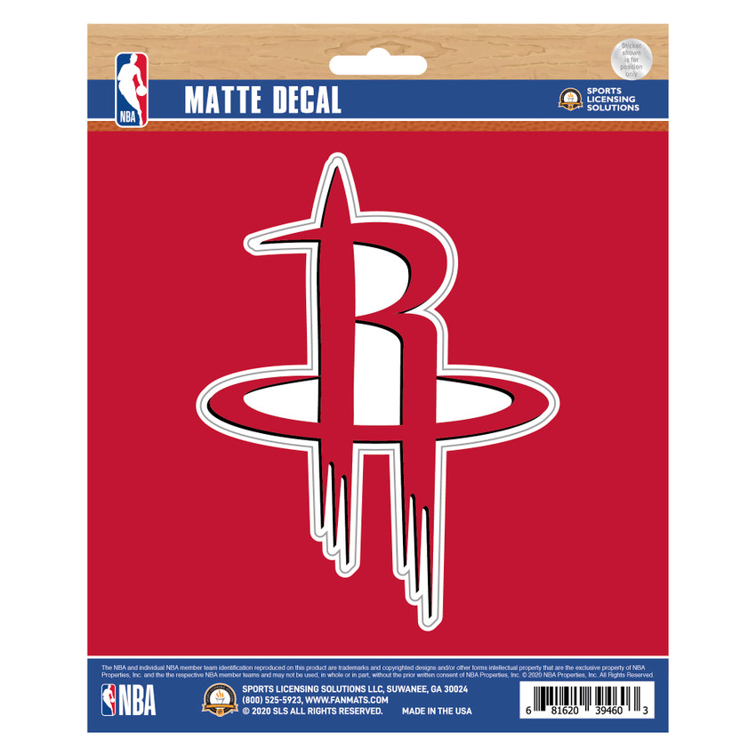 Houston Rockets Matte Decal Sticker R Primary Logo