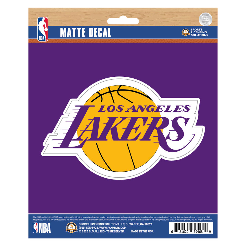 Los Angeles Lakers Matte Decal Sticker Wordmark and Basketball Primary Logo