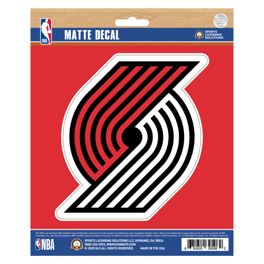 Portland Trail Blazers Matte Decal Sticker Trailblazer Primary Logo