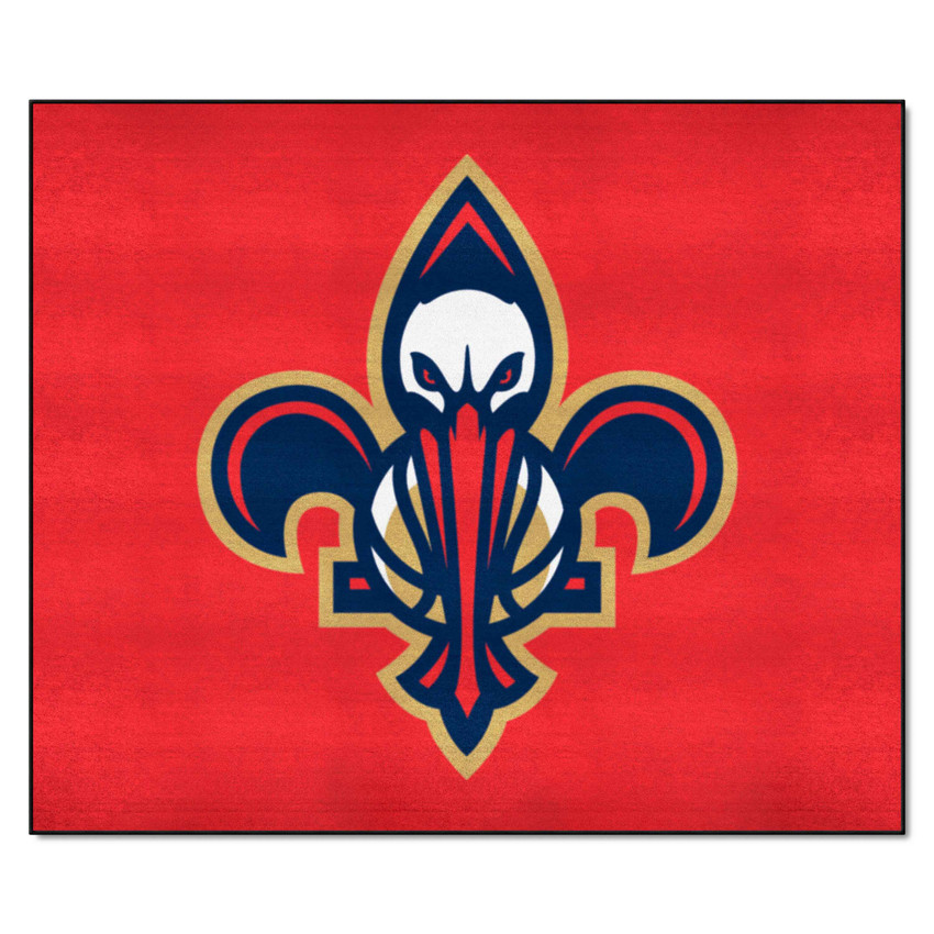 New Orleans Pelicans Tailgater Rug - 5ft. x 6ft. Fleur-de-lis Pelican Secondary Logo